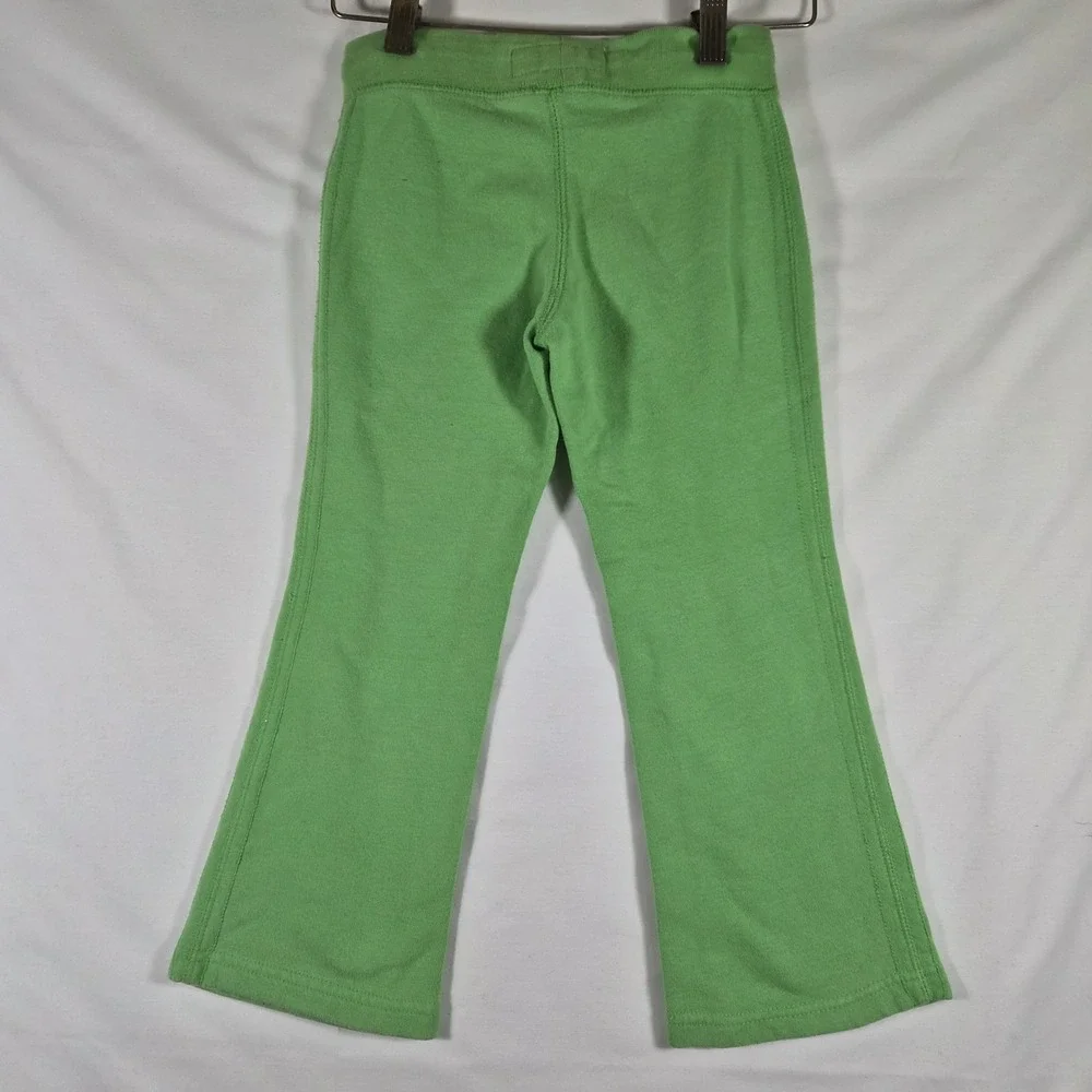 Y2k P.S. From Aeropostale Girls Size 5T Green Flare Sweatpants Logo